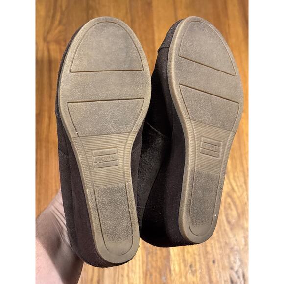 TOMS Brown Suede Lace up Wedge Booties Boots Size 5.5 - Picture 5 of 5